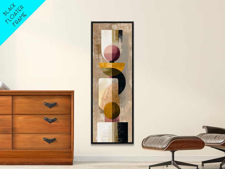 Bold Mid Century Geometric Forms Canvas Print, Above Sofa Art, Room Decor, Living Room Decor, Statement, Farmhouse Decor, ASA-1x3-40