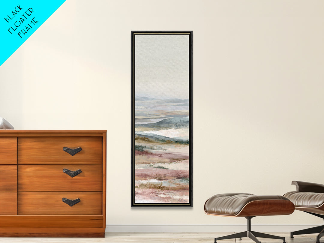 Sunlit Rolling Hills Framed Canvas Print, Above Sofa Art, Coastal Decor, Living Room Decor, Fine Art, Statement, Luxury Decor, ASA-1x3-53
