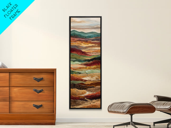 Abstract Canyon Landscape Canvas Print, Above Sofa Art, Living Room Decor, Watercolor Art, Statement 367, Set of Prints, ASA-1x3-67