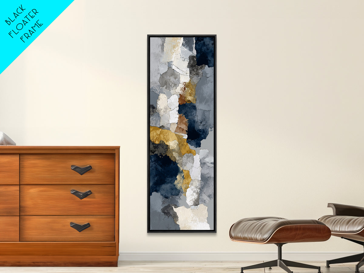 Luxury Monochrome Stone Composition Canvas Print, Above Sofa Art, Modern Decor, Living Room Decor, Fine Art, Statement, ASA-1x3-7