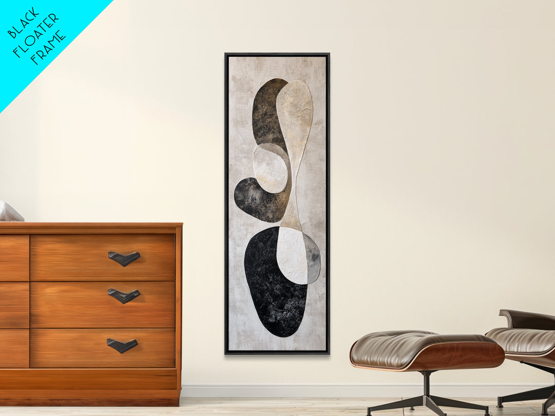 Large Modern Organic Shapes Canvas Print, Above Sofa Art, Neutral Decor, Living Room Decor, Abstract Art, Statement, Wall Art, ASA-1x3-86