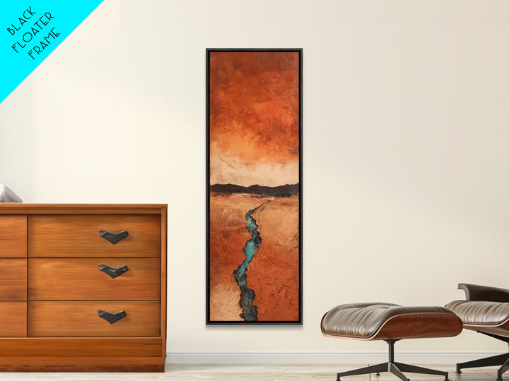 Abstract Canyon Landscape Framed Canvas Print, Above Sofa Art, Wall Art Print, Living Room Decor, Fine Art, Statement, ASA-1x3-91