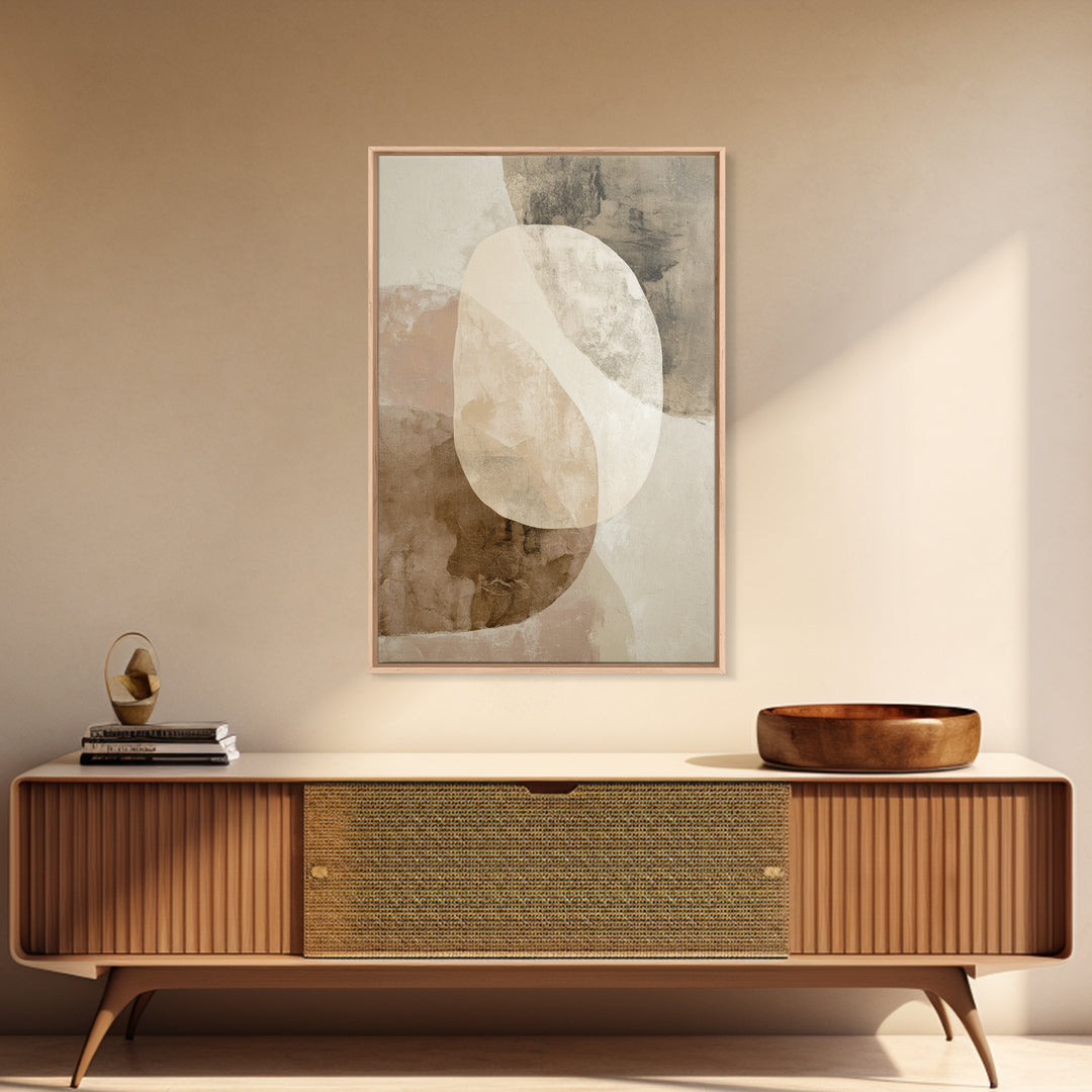 Large Modern Organic Shapes Canvas Print, Above Sofa Art, Neutral Decor, Living Room Decor, Abstract Art, Statement, Wall Art, ASA-2x3-10