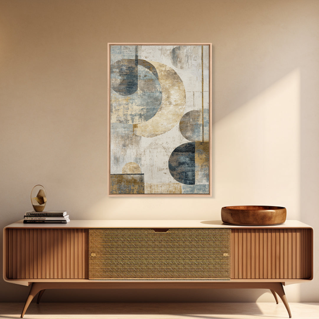 Large Modern Organic Shapes Framed Canvas Print, Above Sofa Art, Luxury Decor, Living Room Decor, Abstract Art, Statement, ASA-2x3-34