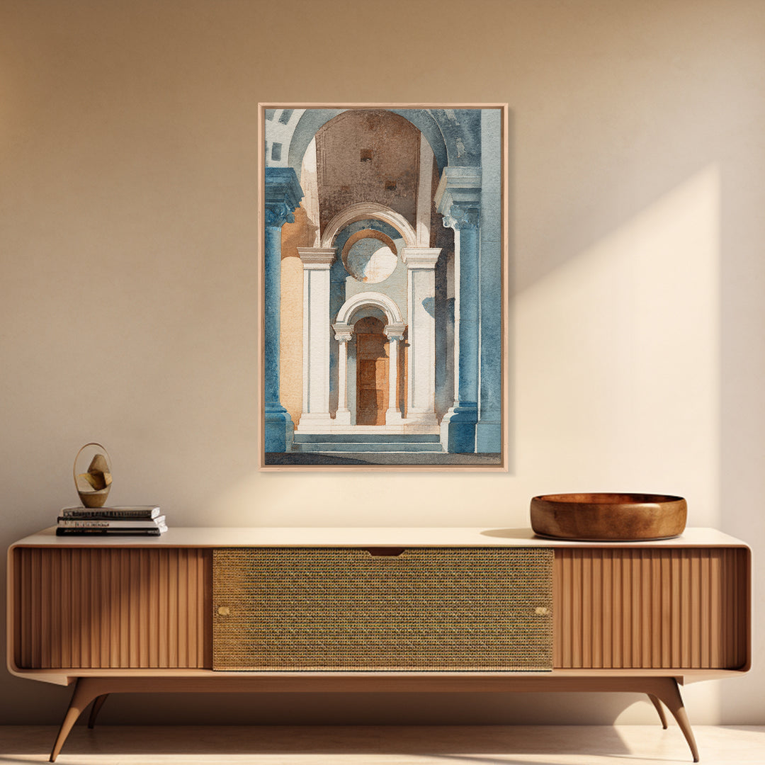 Architectural Arch Study Canvas Print, Above Sofa Art, Printable Wall Art, Living Room Decor, Statement, Wall Art Print, ASA-2x3-65