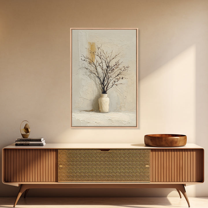 Large Neutral Still Life Canvas Print, Above Sofa Art, Textured Painting, Living Room Decor, Oil Painting, Statement, ASA-2x3-70