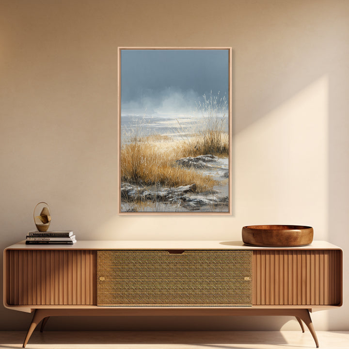 Modern Scandinavian Forest Canvas Print, Above Sofa Art, Living Room Decor, Oil Painting, Statement, Textured Wall Art, ASA-2x3-71