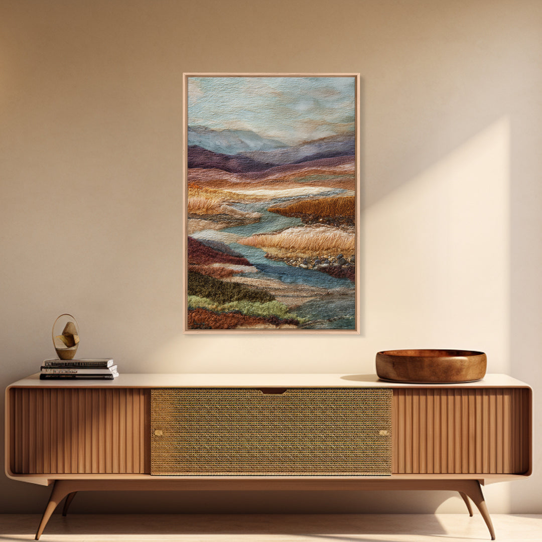 Abstract River Bends Canvas Print, Above Sofa Art, Statement Artwork, Living Room Decor, Abstract Art, Statement, ASA-2x3-79