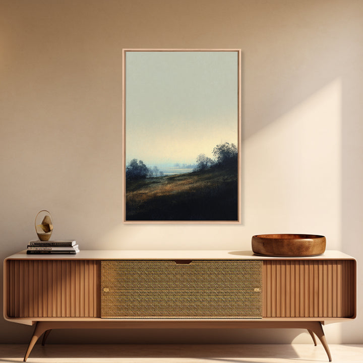 Gallery Style Landscape with Expansive Negative Space Canvas Print, Above Sofa Art, Boho Wall Art, Living Room Decor, Statement, ASA-2x3-8