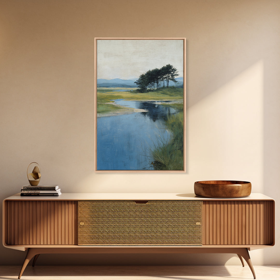 Gallery Style Landscape with Expansive Negative Space Canvas Print, Above Sofa Art, Fine Art Print, Living Room Decor, ASA-2x3-80