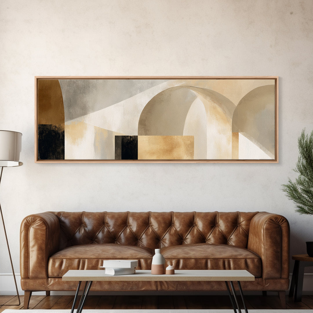 Architectural Arch Study Framed Canvas Print, Above Sofa Art, Textured Wall Art, Living Room Decor, Fine Art, Statement, ASA-3x1-1