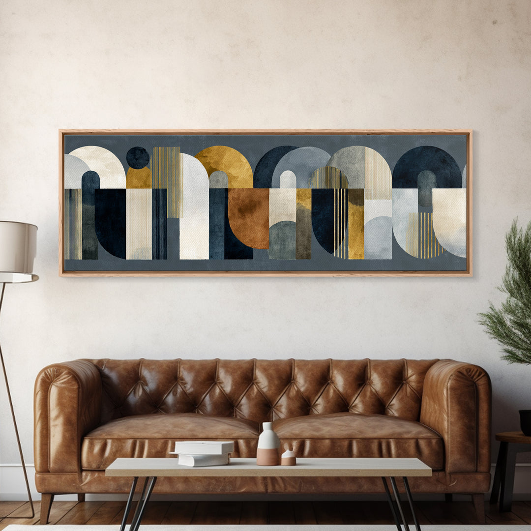 Luxury Monochrome Stone Composition Canvas Print, Above Sofa Art, Statement Artwork, Living Room Decor, Fine Art, Statement, ASA-3x1-35