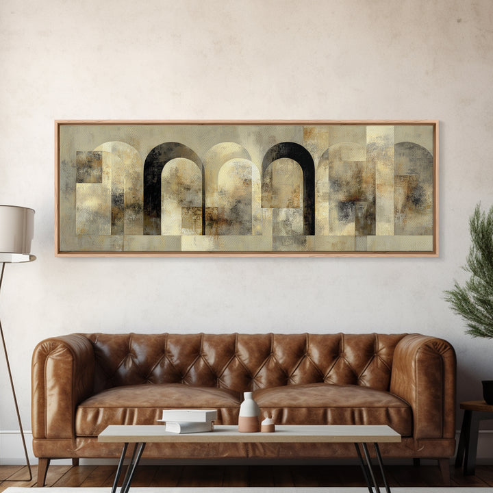 Architectural Arch Study Framed Canvas Print, Above Sofa Art, Living Room Wall Art, Living Room Decor, Fine Art, Statement, ASA-3x1-73