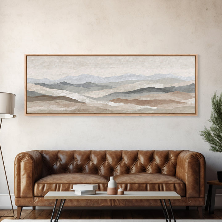 Sunlit Rolling Hills Framed Canvas Print, Above Sofa Art, Wall Art Print, Living Room Decor, Fine Art, Statement, Modern Art, ASA-3x1-81