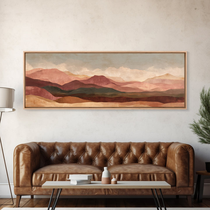 Abstract Canyon Landscape Canvas Print, Above Sofa Art, Gallery Decor, Living Room Decor, Fine Art, Statement, Minimalist Decor, ASA-3x1-95
