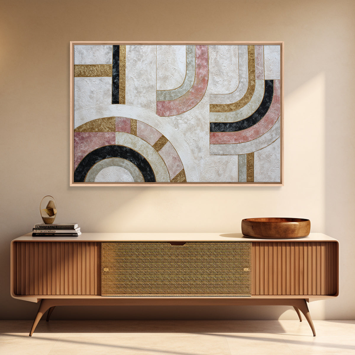 Textured Plaster Abstract Framed Canvas Print, Above Sofa Art, Minimalist Decor, Living Room Decor, Abstract Art, Statement, ASA-3x2-15