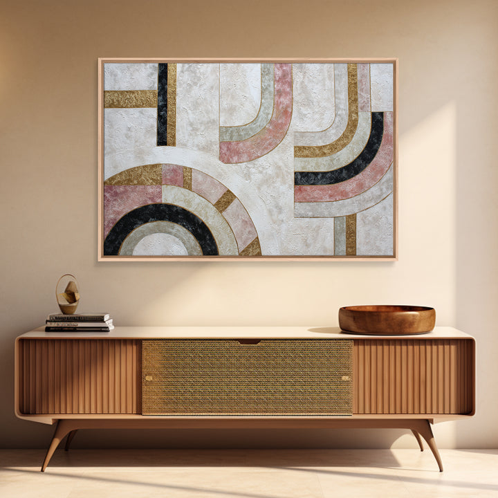 Textured Plaster Abstract Framed Canvas Print, Above Sofa Art, Minimalist Decor, Living Room Decor, Abstract Art, Statement, ASA-3x2-15