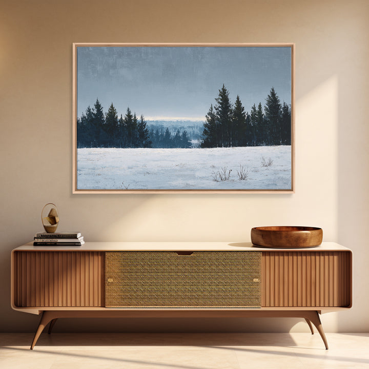 Modern Scandinavian Forest Canvas Print, Above Sofa Art, Canvas Print, Living Room Decor, Statement, Botanical Wall Art, ASA-3x2-43