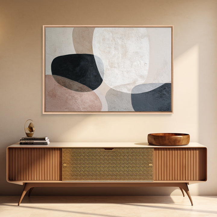 Large Modern Organic Shapes Canvas Print, Above Sofa Art, Frame Tv Art, Living Room Decor, Statement, Coastal Wall Art, ASA-3x2-54