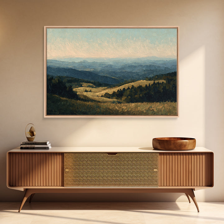 Wide Olive and Beige Meadow Panorama Canvas Print, Above Sofa Art, Textured Wall Art, Living Room Decor, Fine Art, Statement, ASA-3x2-62