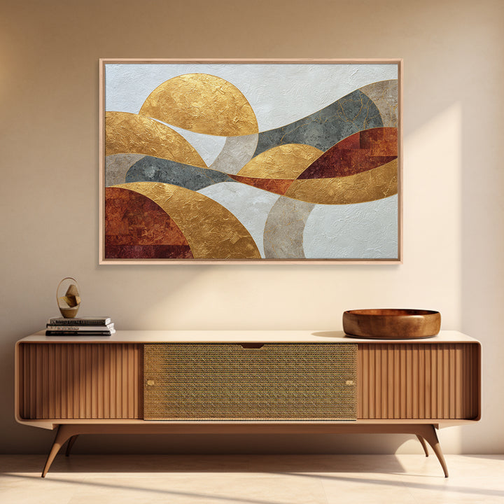 Textured Plaster Abstract Framed Canvas Print, Above Sofa Art, Contemporary Art, Living Room Decor, Fine Art, Statement, ASA-3x2-63