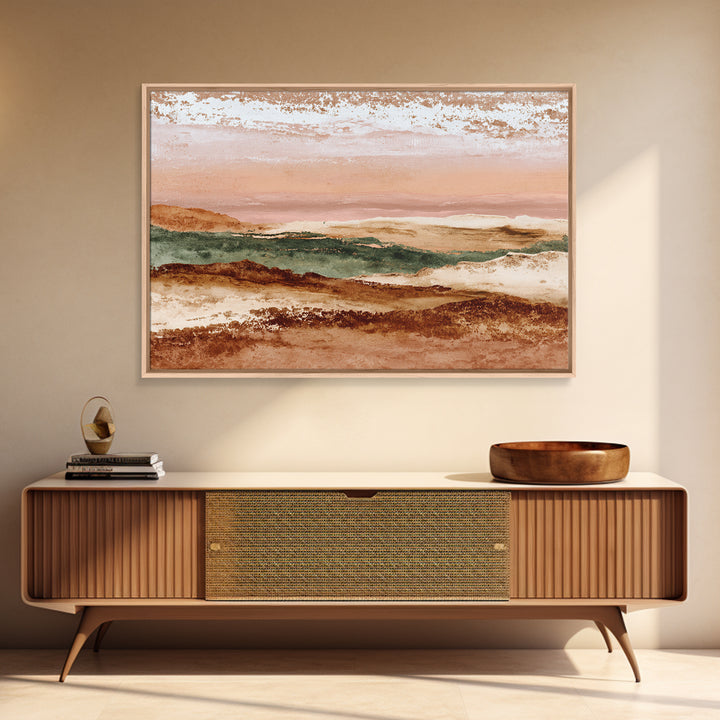 Abstract Canyon Landscape Canvas Print, Above Sofa Art, Neutral Decor, Living Room Decor, Oil Painting, Statement, Wall Art, ASA-3x2-83