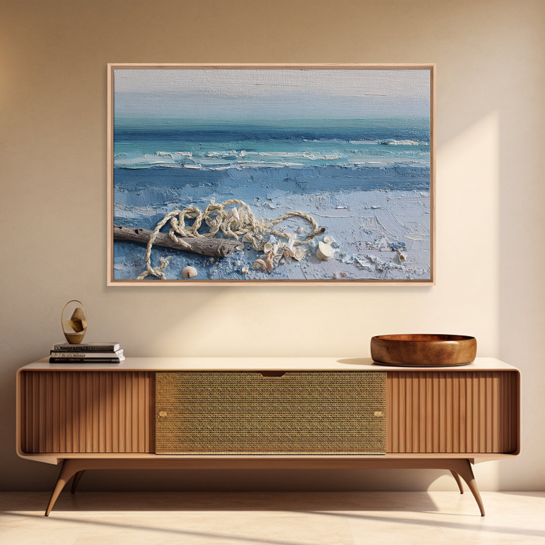 Moody Seascape at Twilight Canvas Print, Above Sofa Art, Modern Art, Living Room Decor, Fine Art, Statement, Art Print, ASA-3x2-88