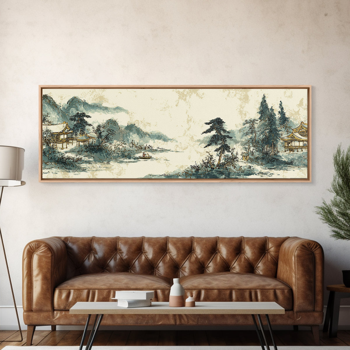 Temple Roof Detail Framed Canvas Print, Asian Inspired Art, Room Decor, Living Room Decor, Fine Art, Harmony, Printable Art, ASI-3x1-63