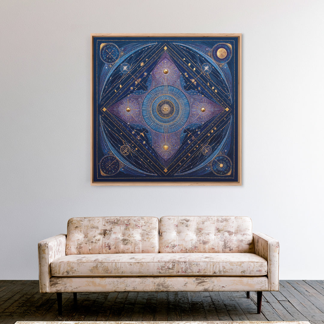 Scorpio Formed from Stars and Jeweled Shadows Canvas Print, Astrology Art, Astrology Wall Art, Living Room Decor, Zodiac, AST-1x1-34