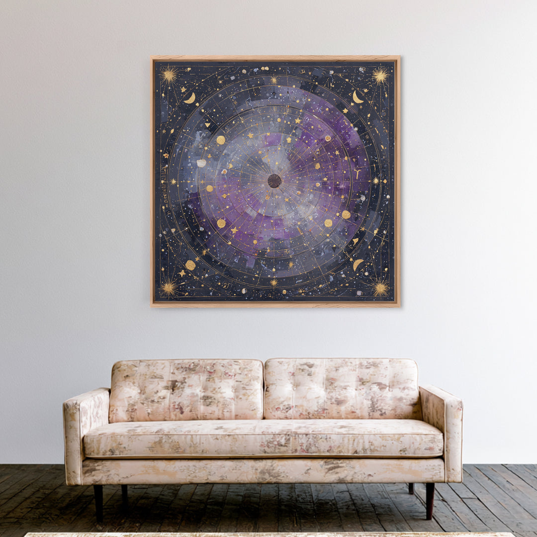 Scorpio Formed from Stars and Jeweled Shadows Canvas Print, Astrology Art, Statement Artwork, Living Room Decor, Oil Painting, AST-1x1-82