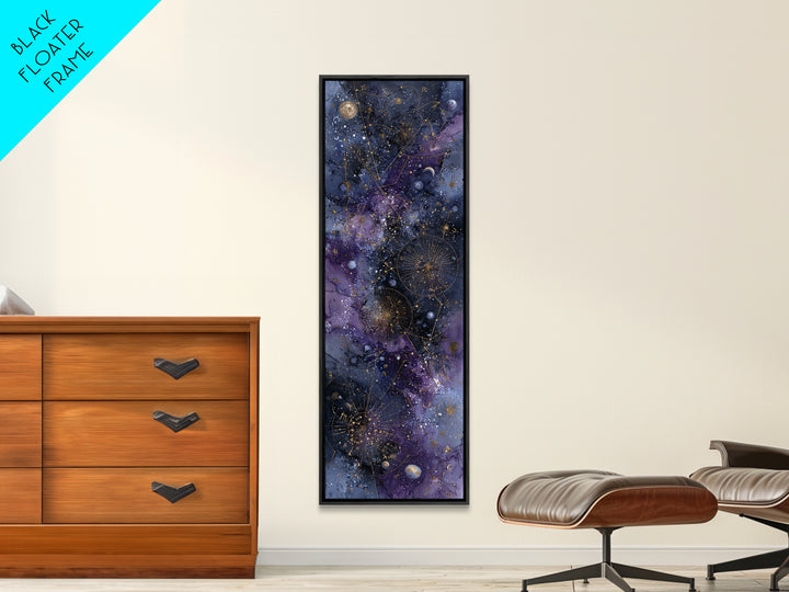 Scorpio Formed from Stars and Jeweled Shadows Framed Canvas Print, Astrology Art, Neutral Decor, Living Room Decor, Zodiac, AST-1x3-70