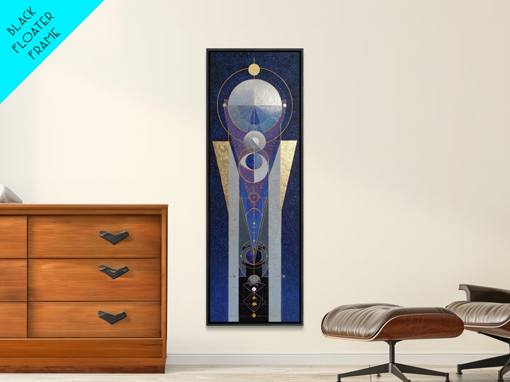Birth Chart Geometry Framed Canvas Print, Astrology Art, Statement Artwork, Living Room Decor, Fine Art, Zodiac, Digital Art, AST-1x3-91