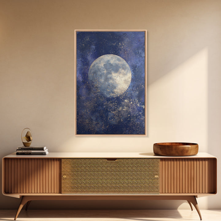 Lunar Phase Composition Canvas Print, Astrology Art, Cat Art, Living Room Decor, Zodiac, Zodiac Wall Art, Leo Wall Art, AST-2x3-45