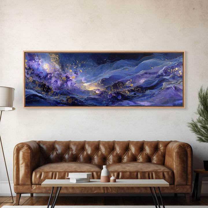 Dreamlike Night Garden Canvas Print, Astrology Art, Statement Artwork, Living Room Decor, Fine Art, Zodiac, Digital Art, AST-3x1-62