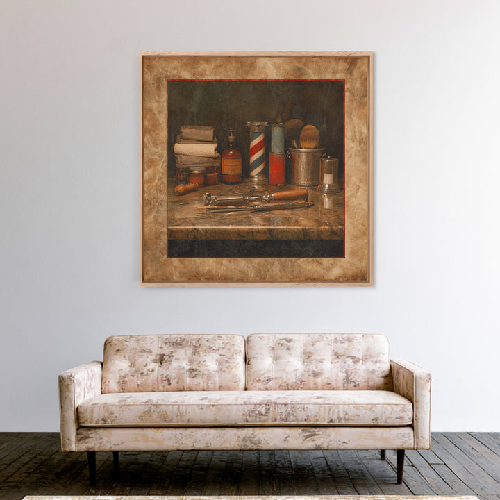 Retro Clipper Advertising Art Canvas Print, Barbershop Art, Black Art, Barbershop Decor, Fine Art, Grooming, Living Room Art, BAA-1x1-23