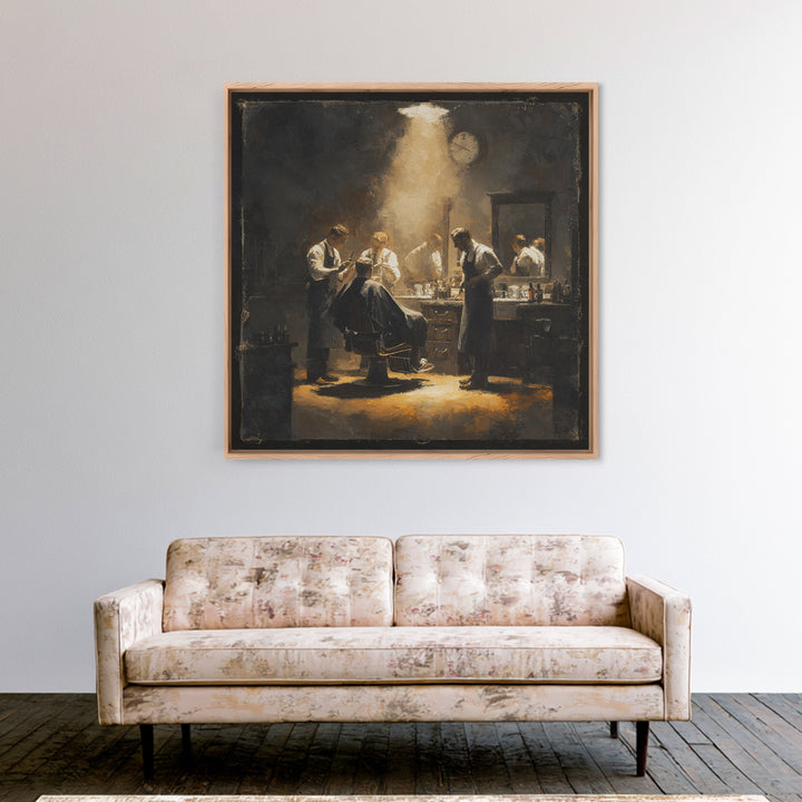 Barber Shop Quartet Musical Poster Without Interior Canvas Print, Barbershop Art, Gallery Decor, Barbershop Decor, Grooming, BAA-1x1-93