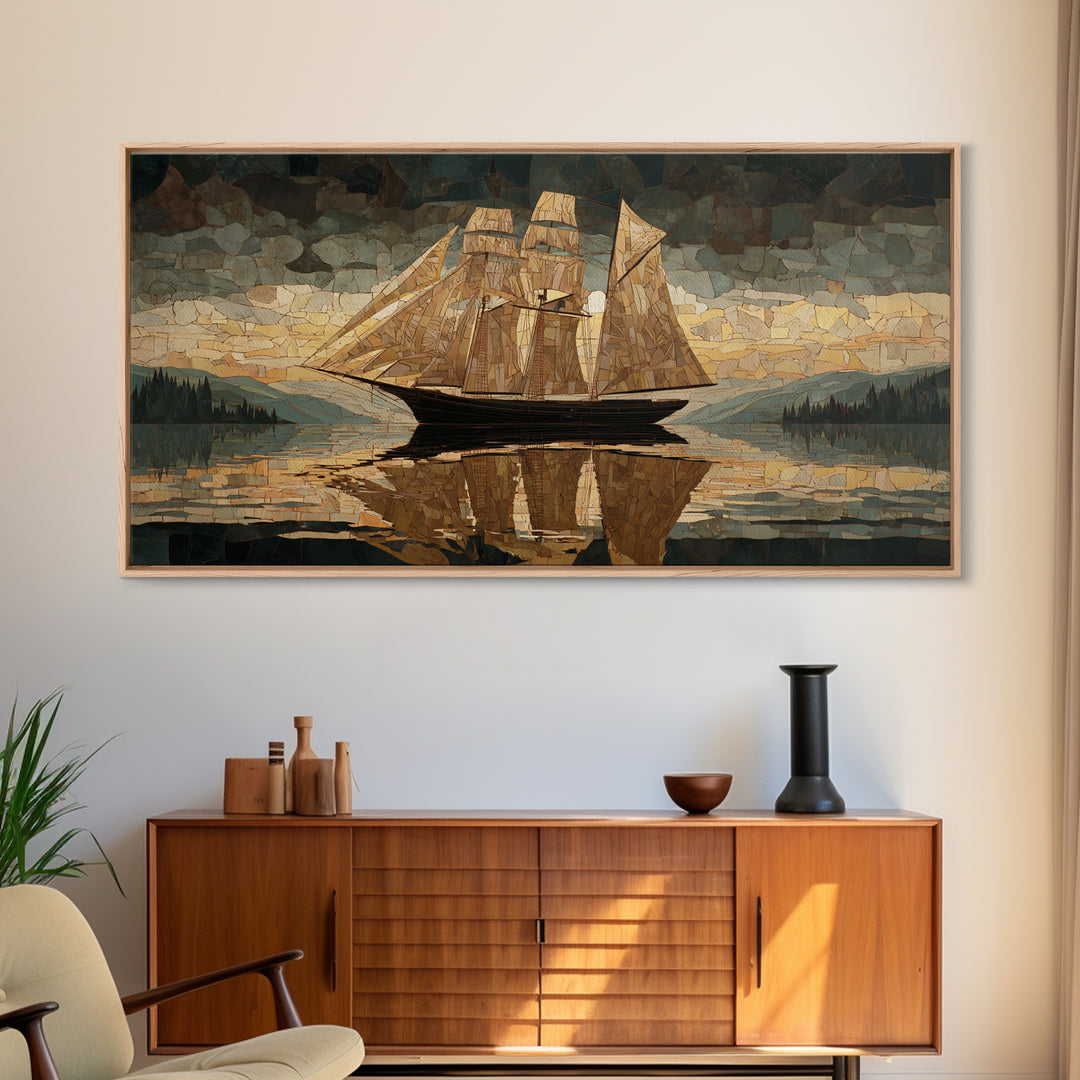 Retro Clipper Advertising Art Framed Canvas Print, Barbershop Art, Urban Wall Art, Barbershop Decor, Fine Art, Grooming, BAA-2x1-19