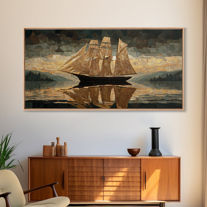 Retro Clipper Advertising Art Framed Canvas Print, Barbershop Art, Urban Wall Art, Barbershop Decor, Fine Art, Grooming, BAA-2x1-19