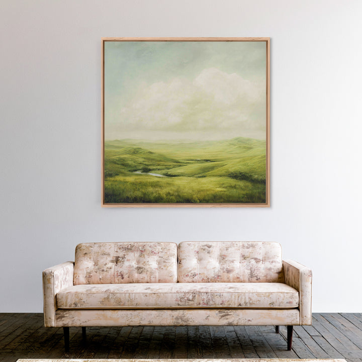 Classic Landscape with Rolling Green Hills Canvas Print, Bed and Breakfast Art, Bedroom Prints, Living Room Decor, BAB-1x1-72