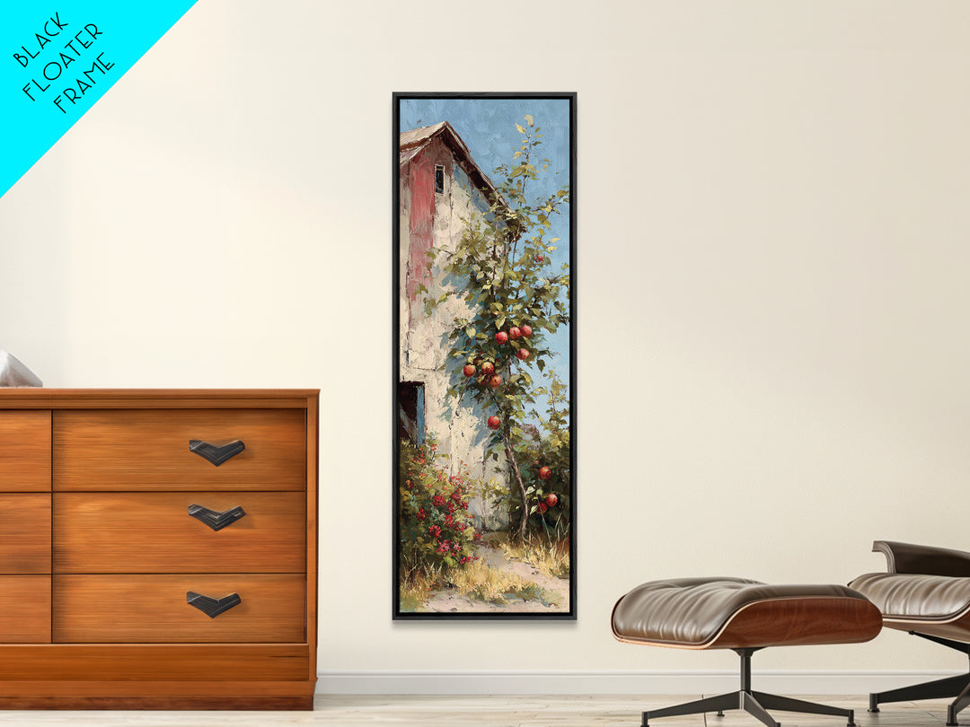 Apple Orchard Scene Canvas Print, Bed and Breakfast Art, Boho Decor, Living Room Decor, Oil Painting, Art Print, BAB-1x3-97