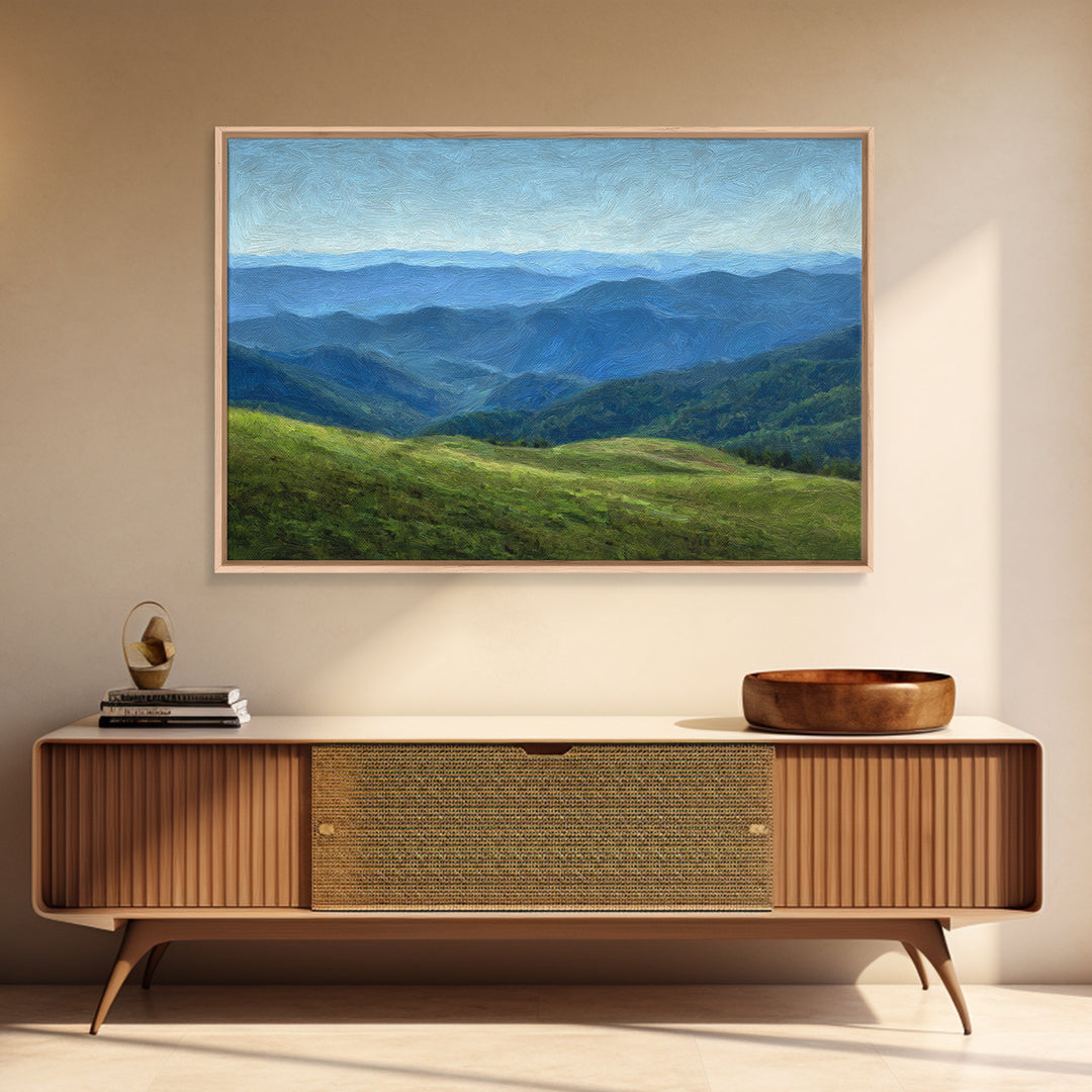 Classic Landscape with Rolling Green Hills Canvas Print, Bed and Breakfast Art, Bedroom Prints, Living Room Decor, Fine Art, BAB-3x2-52