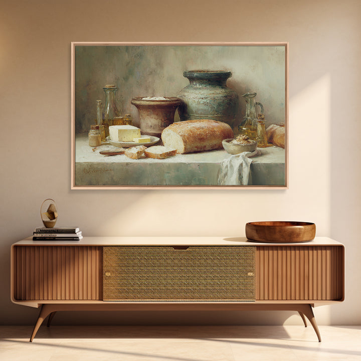 Freshly Baked Bread Canvas Print, Bed and Breakfast Art, Contemporary Art, Living Room Decor, Fine Art, Bedroom Decor, BAB-3x2-72
