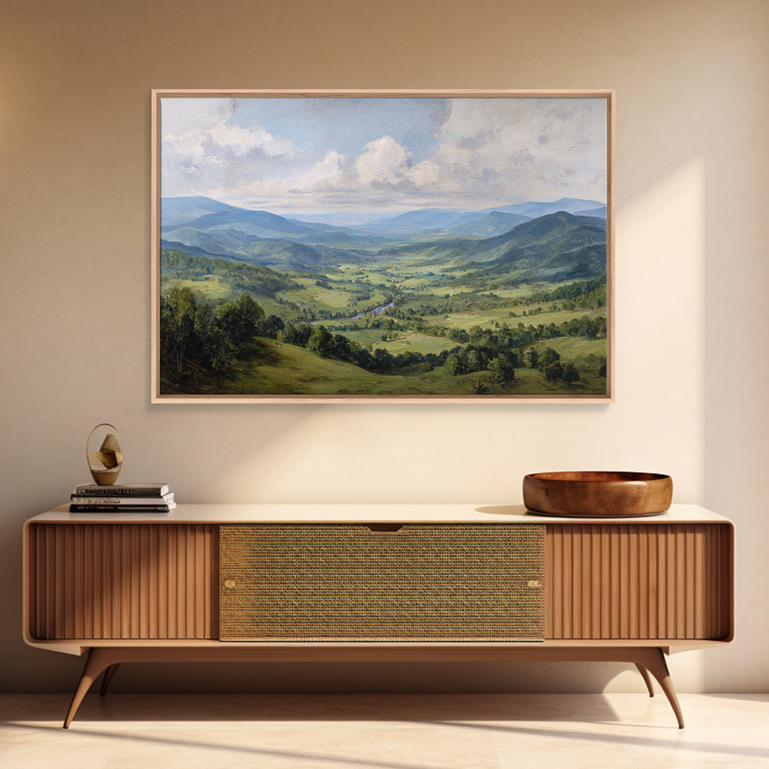 Classic Landscape with Rolling Green Hills Canvas Print, Bed and Breakfast Art, Luxury Decor, Living Room Decor, Fine Art, BAB-3x2-76