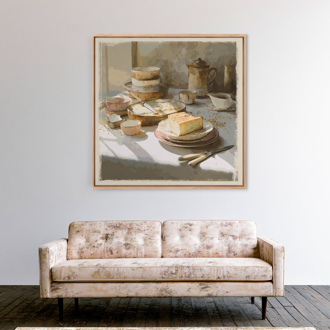 Parisian Dessert Poster Framed Canvas Print, Bakery Art, French Wall Art, Bakery Decor, Fine Art, Patisserie, Room Decor, BAK-1x1-72