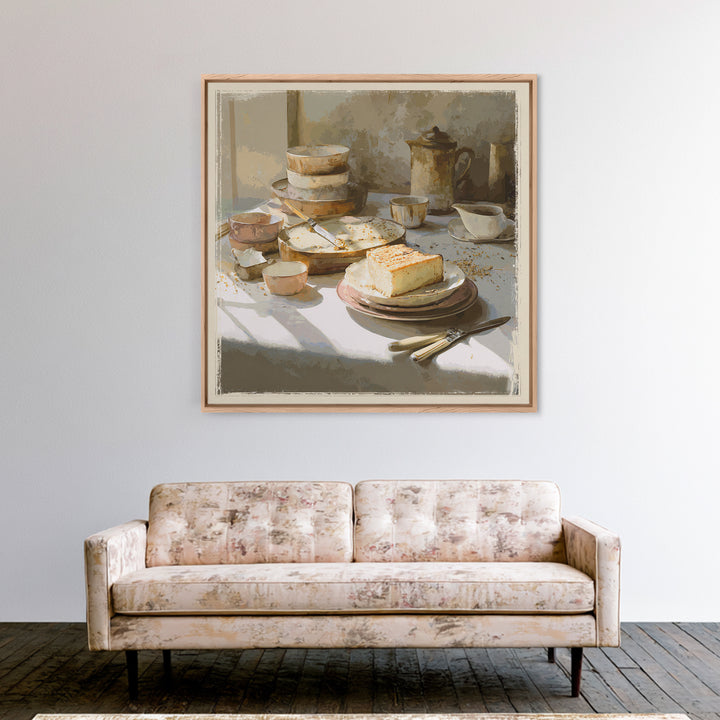Parisian Dessert Poster Framed Canvas Print, Bakery Art, French Wall Art, Bakery Decor, Fine Art, Patisserie, Room Decor, BAK-1x1-72