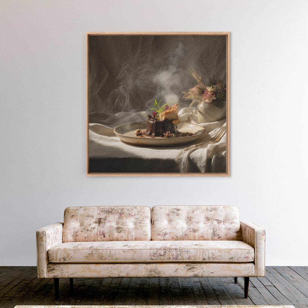 Chocolate Truffle Still Life Canvas Print, Bakery Art, Room Decor, Bakery Decor, Fine Art, Patisserie, Digital Print, BAK-1x1-91