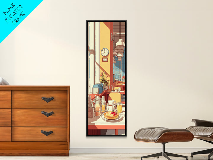 Retro Diner Pie Illustration Canvas Print, Bakery Art, Art Print, Bakery Decor, Patisserie, Kitchen Print, Coffee Wall Art, BAK-1x3-28