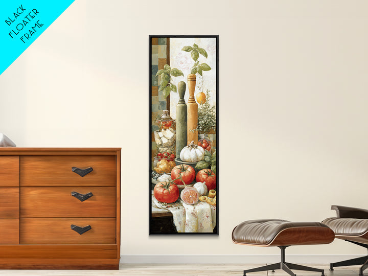 Patisserie Pattern of Rolling Pins and Pastries Canvas Print, Bakery Art, Coffee Wall Art, Bakery Decor, Fine Art, Patisserie, BAK-1x3-33