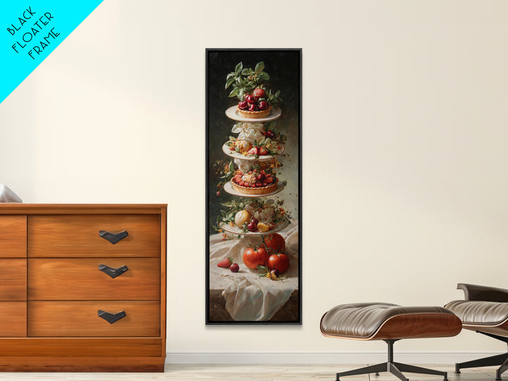 Cherry Tart Still Life Canvas Print, Bakery Art, Printable Wall Art, Bakery Decor, Fine Art, Patisserie, Coffee Wall Art, BAK-1x3-65