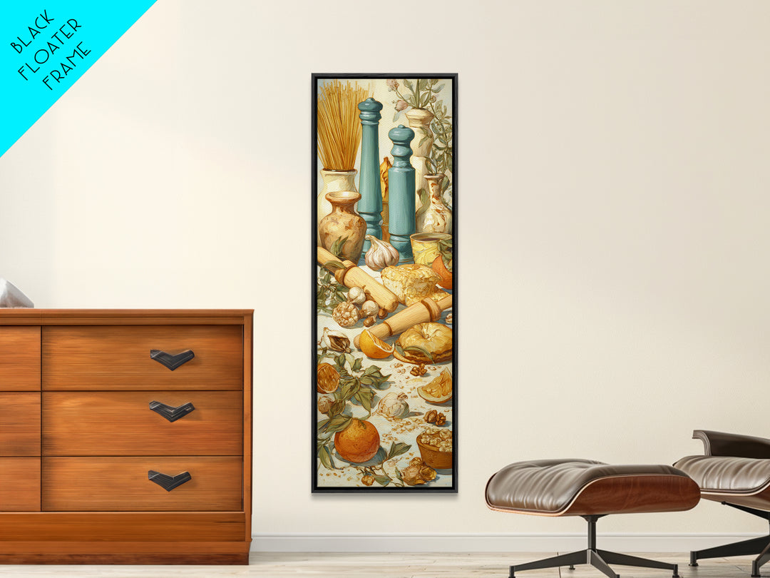 Patisserie Pattern of Rolling Pins and Pastries Canvas Print, Bakery Art, Kitchen Art Print, Bakery Decor, Fine Art, Patisserie, BAK-1x3-81